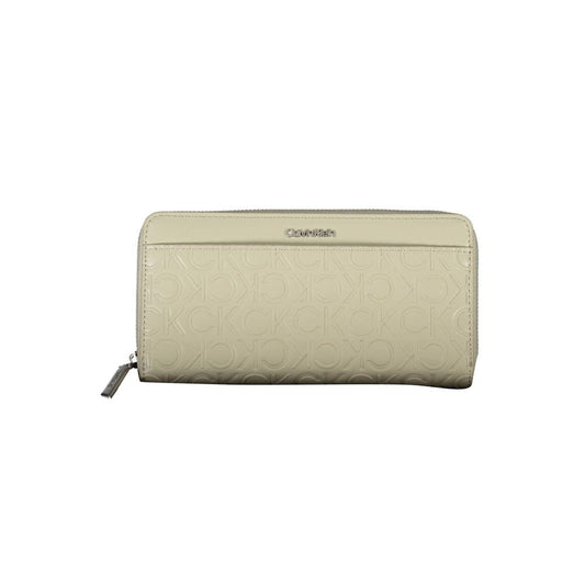 Calvin Klein Beige Polyethylene Women Wallet $200.00 Calvin Klein Luzworld