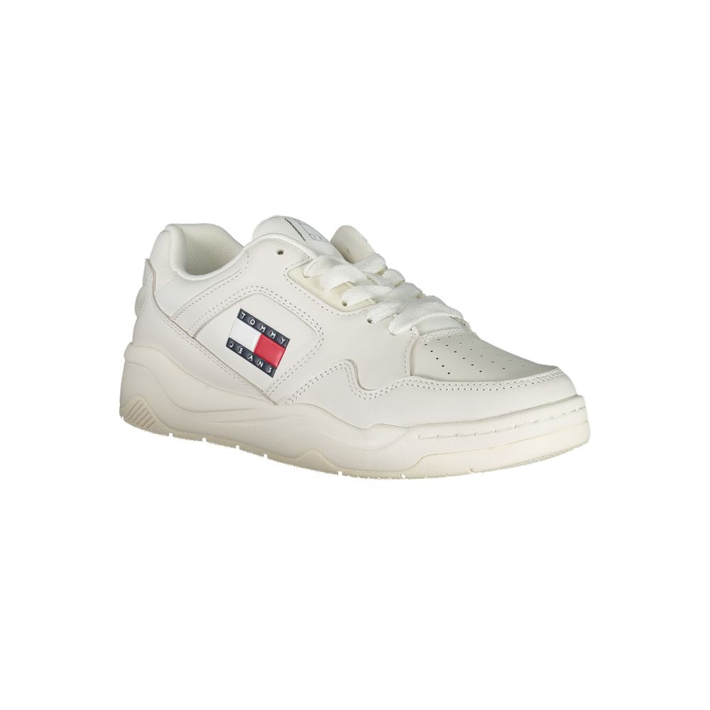 Tommy Hilfiger White Polyester Sneaker $271.00 Tommy Hilfiger Luzworld