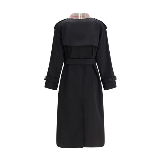Burberry Castleford long Trench Coat with Check collar $4722.00 Burberry Luzworld