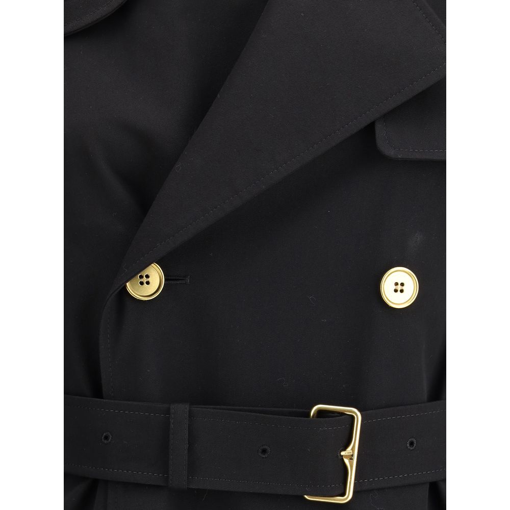 Burberry Castleford long Trench Coat with Check collar $4722.00 Burberry Luzworld