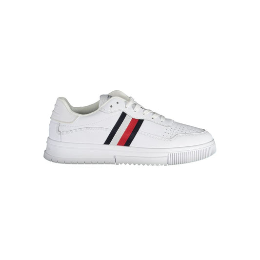 Tommy Hilfiger White Leather Men Sneaker $271.00 Tommy Hilfiger Luzworld