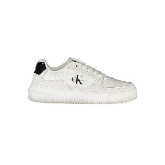Calvin Klein Sleek White Lace-Up Sneakers with Contrast Details $306.00 Calvin Klein Luzworld