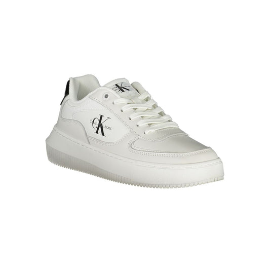 Calvin Klein Sleek White Lace-Up Sneakers with Contrast Details $306.00 Calvin Klein Luzworld