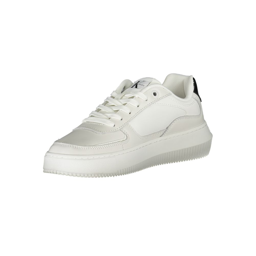 Calvin Klein Sleek White Lace-Up Sneakers with Contrast Details $306.00 Calvin Klein Luzworld