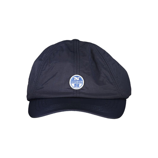 Navy blue cap with a logo on a white background