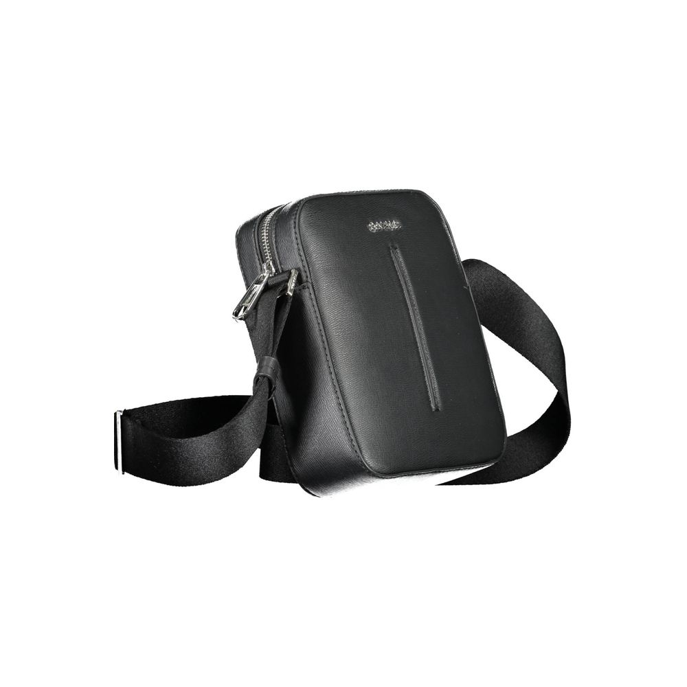 Calvin Klein Black Polyester Men Shoulder Bag $230.00 Calvin Klein Luzworld