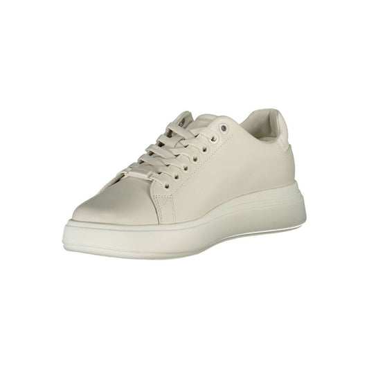 Calvin Klein Beige Leather Women Sneaker $306.00 Calvin Klein Luzworld