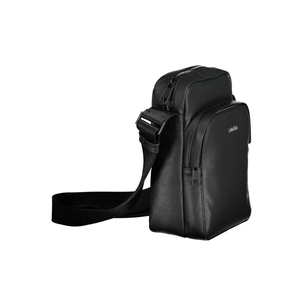 Calvin Klein Black Polyester Men Shoulder Bag $217.00 Calvin Klein Luzworld
