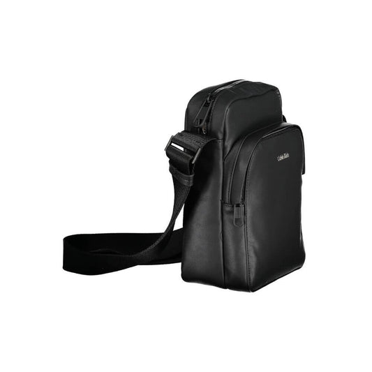 Calvin Klein Black Polyester Men Shoulder Bag $217.00 Calvin Klein Luzworld