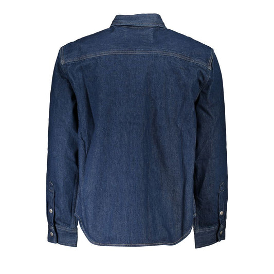 Calvin Klein Blue Cotton Men Jacket $265.00 Calvin Klein Luzworld