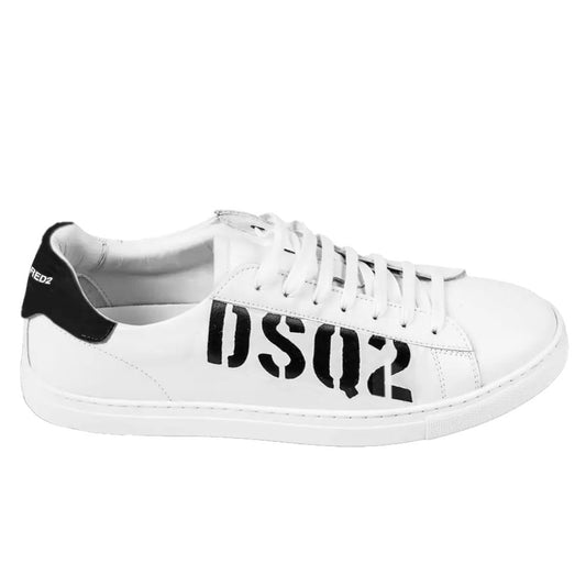 Dsquared² White Calfskin Sneaker $833.00 Dsquared² Luzworld