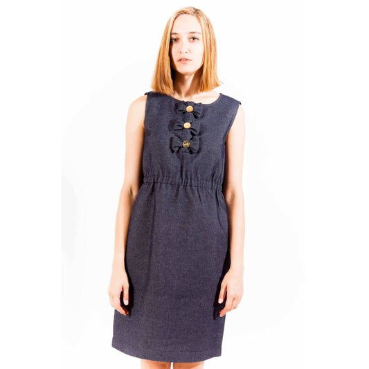 Love Moschino Blue Cotton Women Dress $651.00 Love Moschino Luzworld