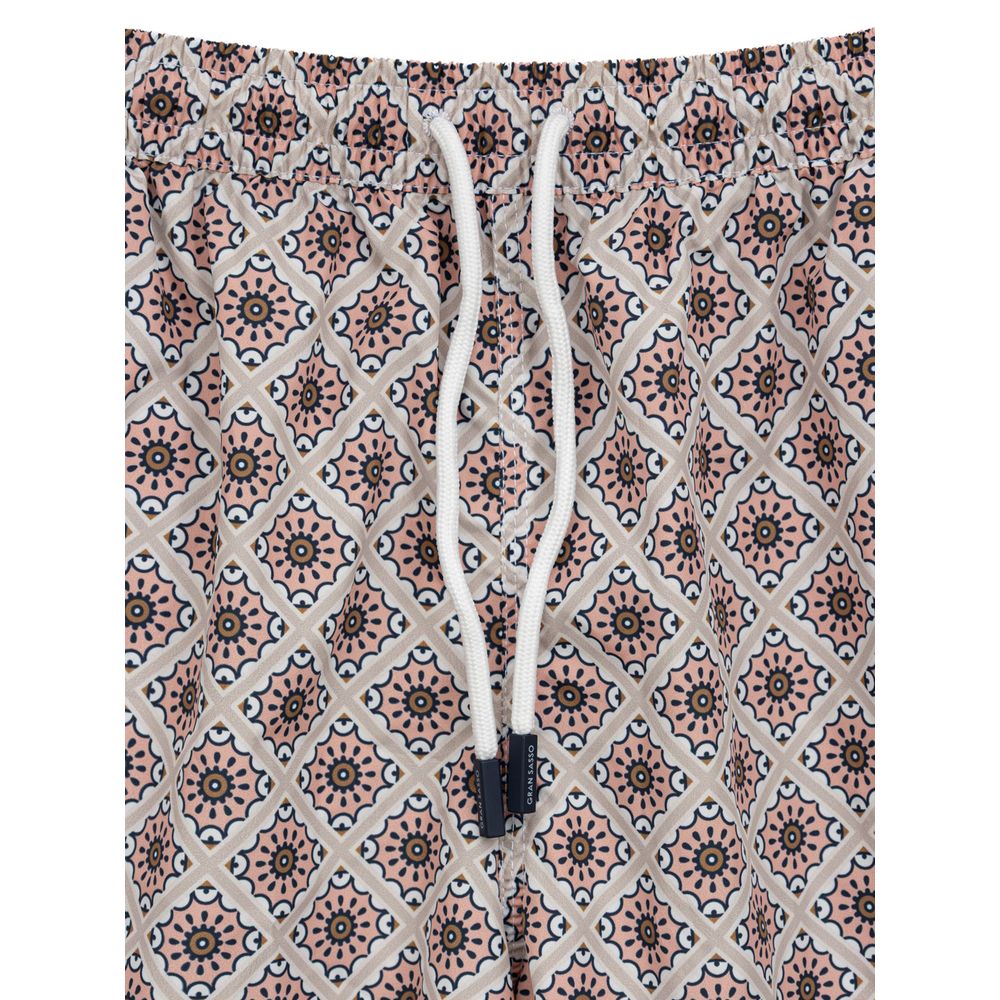 Gran Sasso Pink Polyester Swim Short