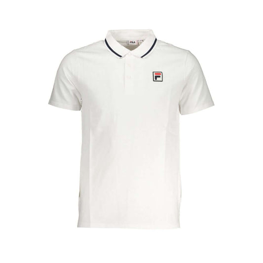 Fila Sleek White Cotton Polo with Contrast Accents $166.00 Fila Luzworld
