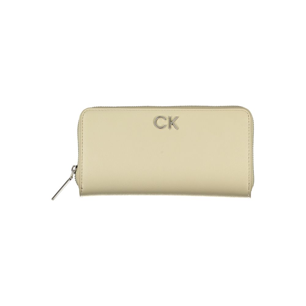 Calvin Klein Elegant Beige Zip Wallet with RFID Blocking $194.00 Calvin Klein Luzworld