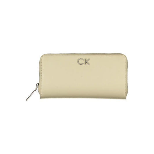 Calvin Klein Elegant Beige Zip Wallet with RFID Blocking $194.00 Calvin Klein Luzworld