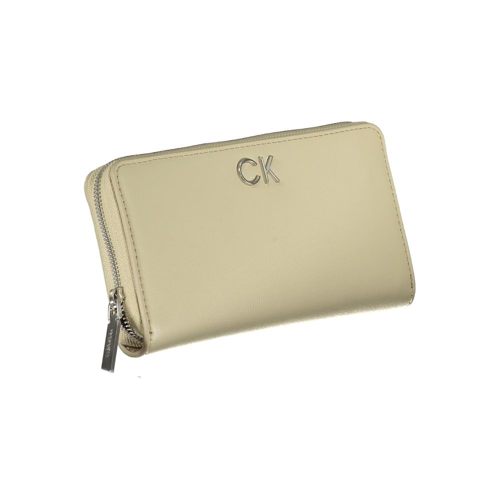 Calvin Klein Elegant Beige Zip Wallet with RFID Blocking $194.00 Calvin Klein Luzworld