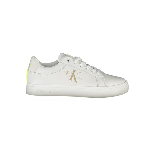 Calvin Klein White Leather Women Sneaker $256.00 Calvin Klein Luzworld