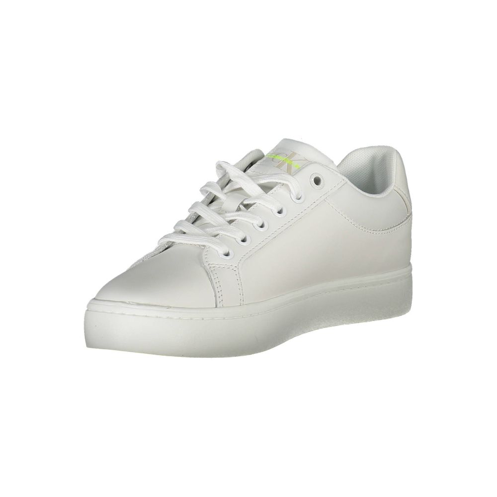 Calvin Klein White Leather Women Sneaker $256.00 Calvin Klein Luzworld