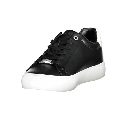 Calvin Klein Black Leather Women Sneaker $271.00 Calvin Klein Luzworld