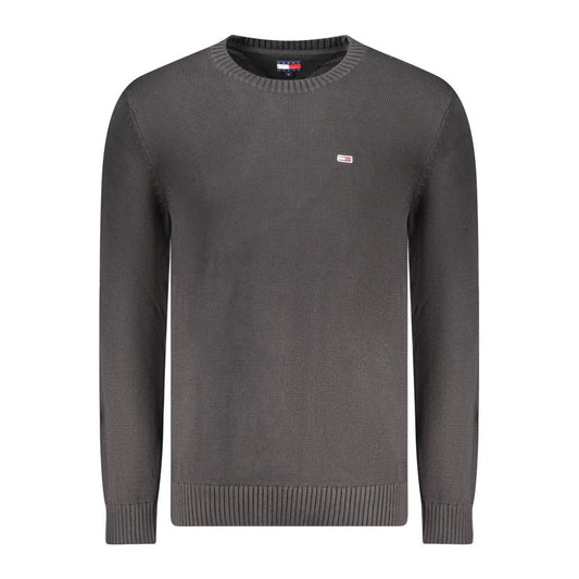Tommy Hilfiger Black Cotton Men Sweater $221.00 Tommy Hilfiger Luzworld