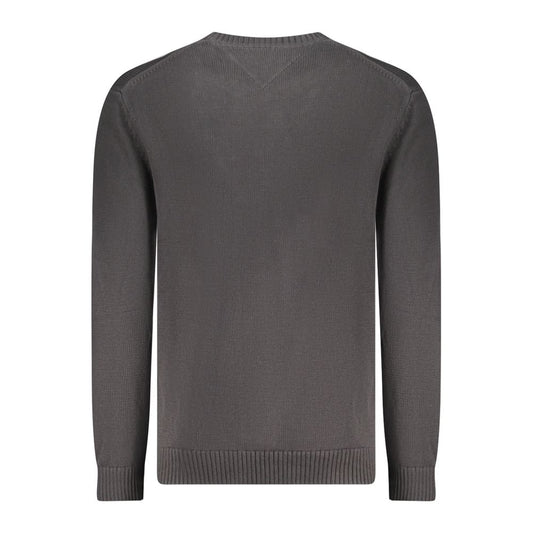 Tommy Hilfiger Black Cotton Men Sweater $221.00 Tommy Hilfiger Luzworld