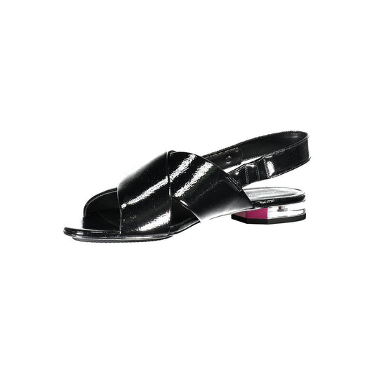 Calvin Klein Black Leather Women Sandal $248.00 Calvin Klein Luzworld
