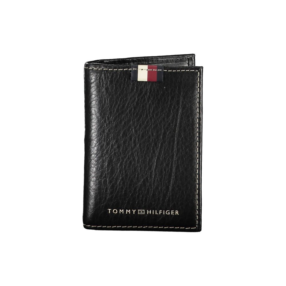 Tommy Hilfiger Black Leather Men Cardholder $174.00 Tommy Hilfiger Luzworld