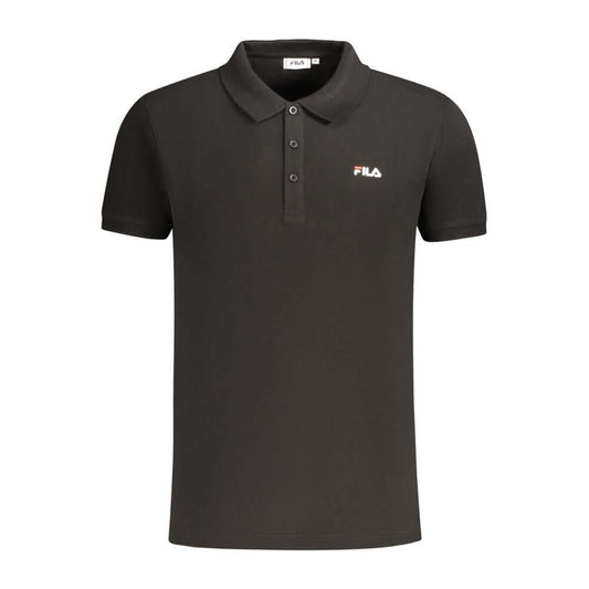 Fila Black Cotton Men Polo Shirt $162.00 Fila Luzworld