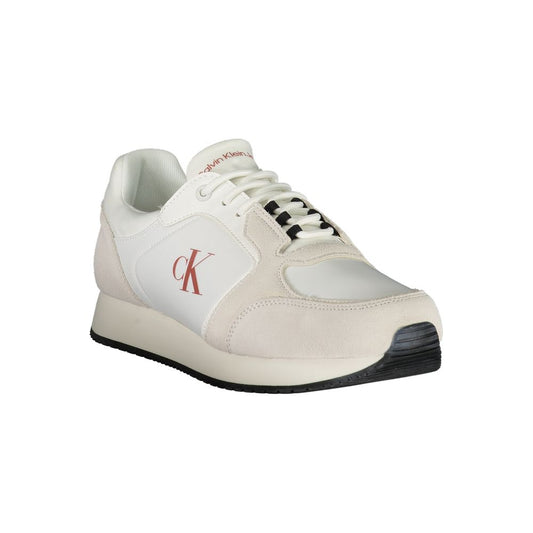 Calvin Klein White Leather Men Sneaker $261.00 Calvin Klein Luzworld