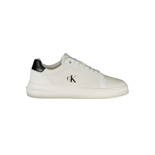Calvin Klein White Leather Men Sneaker $294.00 Calvin Klein Luzworld