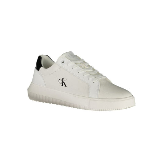Calvin Klein White Leather Men Sneaker $294.00 Calvin Klein Luzworld