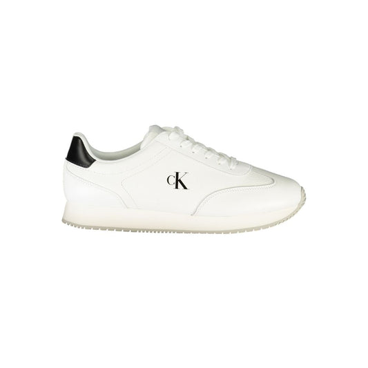 Calvin Klein White Leather Men Sneaker $261.00 Calvin Klein Luzworld