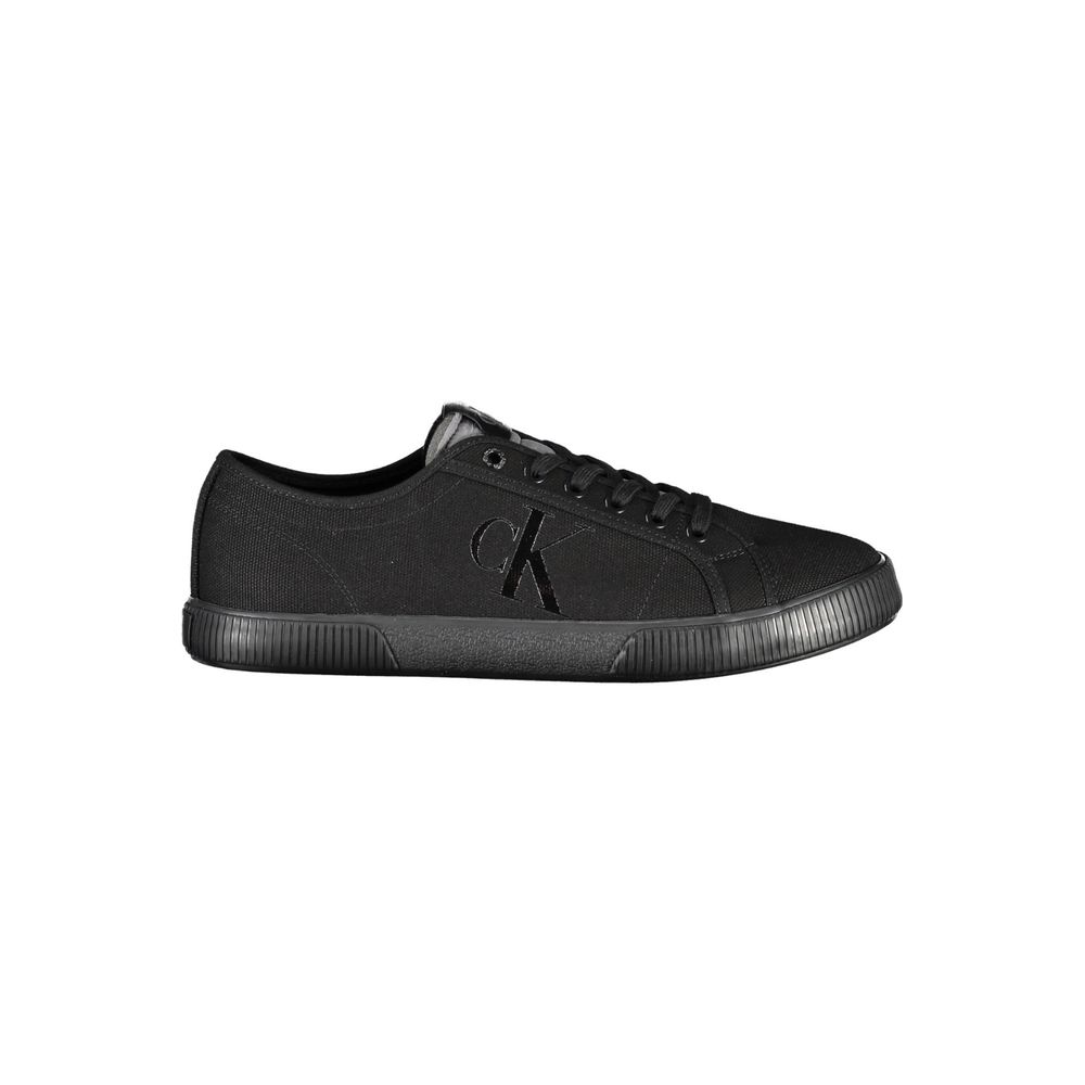 Calvin Klein Black Cotton Men Sneaker $207.00 Calvin Klein Luzworld