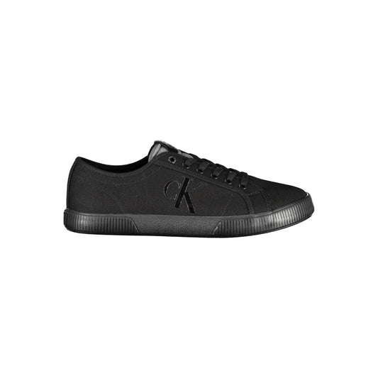 Calvin Klein Black Cotton Men Sneaker $207.00 Calvin Klein Luzworld