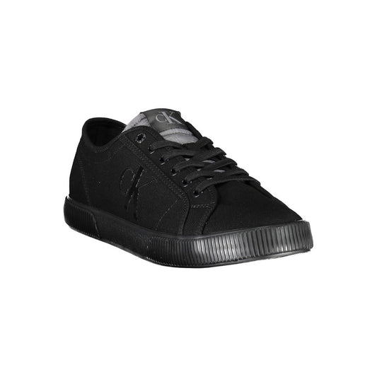 Calvin Klein Black Cotton Men Sneaker $207.00 Calvin Klein Luzworld