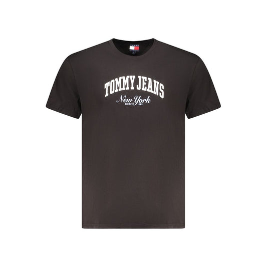 Tommy Hilfiger Black Cotton Men T-Shirt $132.00 Tommy Hilfiger Luzworld