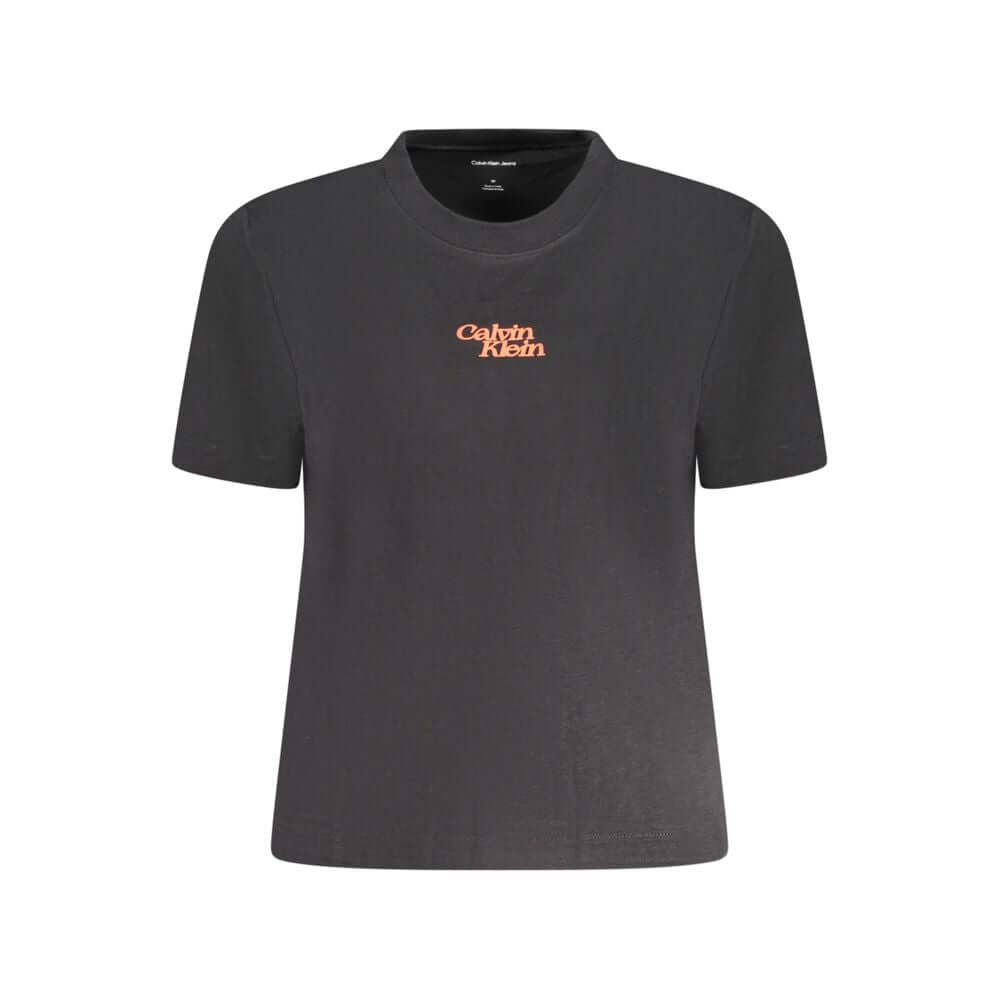 Calvin Klein Black Cotton Women T-Shirt $140.00 Calvin Klein Luzworld