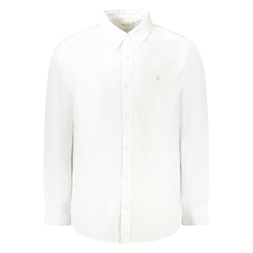 Calvin Klein White Cotton Men Shirt $221.00 Calvin Klein Luzworld