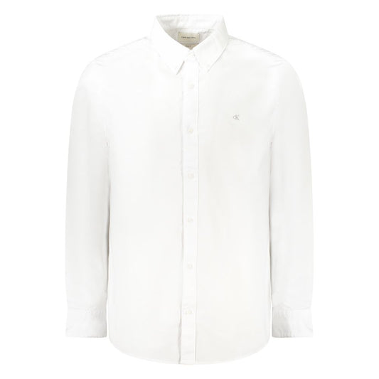 Calvin Klein White Cotton Men Shirt $221.00 Calvin Klein Luzworld