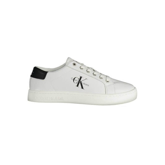 Calvin Klein White Recycled Polyester Men Sneaker $239.00 Calvin Klein Luzworld