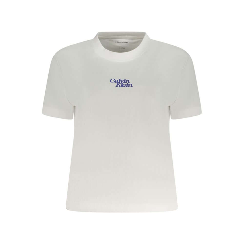 Calvin Klein White Cotton Women T-Shirt $140.00 Calvin Klein Luzworld