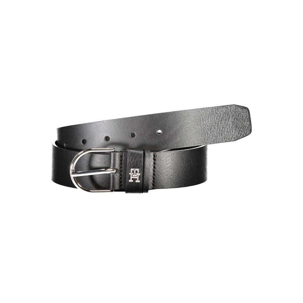 Tommy Hilfiger Black Leather Women Belt $170.00 Tommy Hilfiger Luzworld