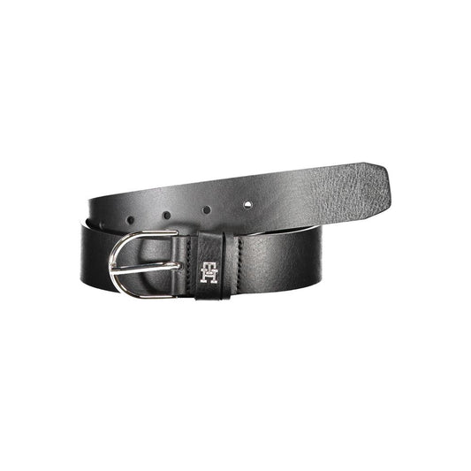 Tommy Hilfiger Black Leather Women Belt $170.00 Tommy Hilfiger Luzworld