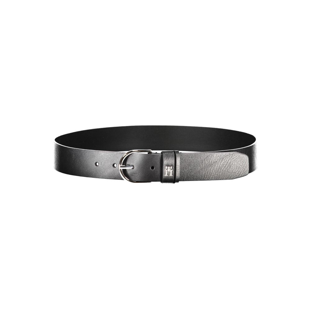 Tommy Hilfiger Black Leather Women Belt $170.00 Tommy Hilfiger Luzworld