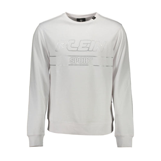 Plein Sport White Cotton Men Sweater $596.00 Plein Sport Luzworld