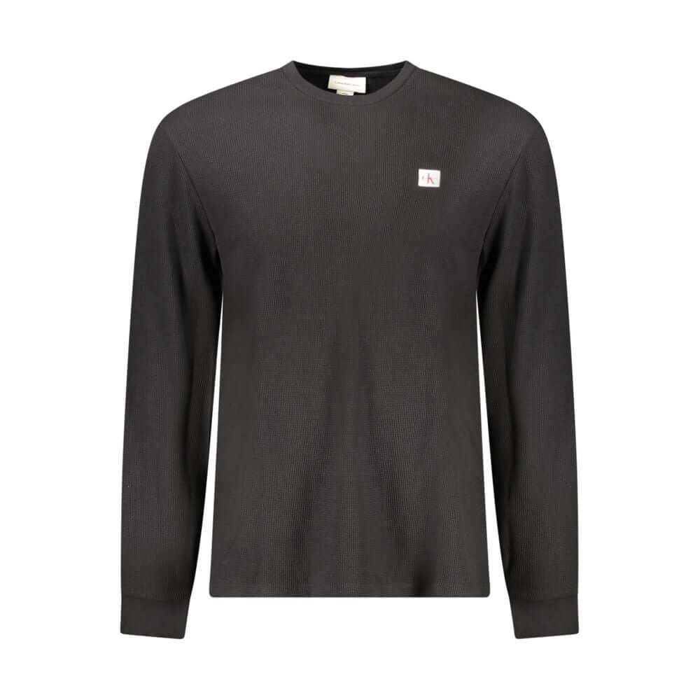 Calvin Klein Black Cotton Men Sweater $171.00 Calvin Klein Luzworld