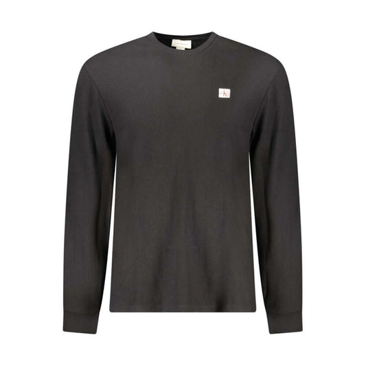 Calvin Klein Black Cotton Men Sweater $171.00 Calvin Klein Luzworld