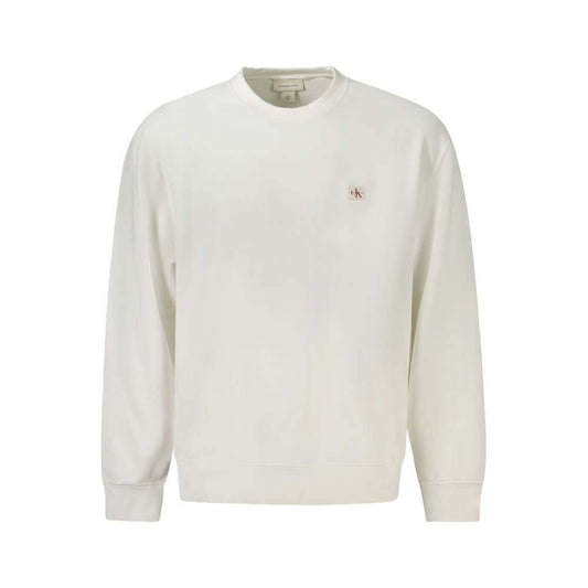 Calvin Klein White Cotton Men Sweater $221.00 Calvin Klein Luzworld
