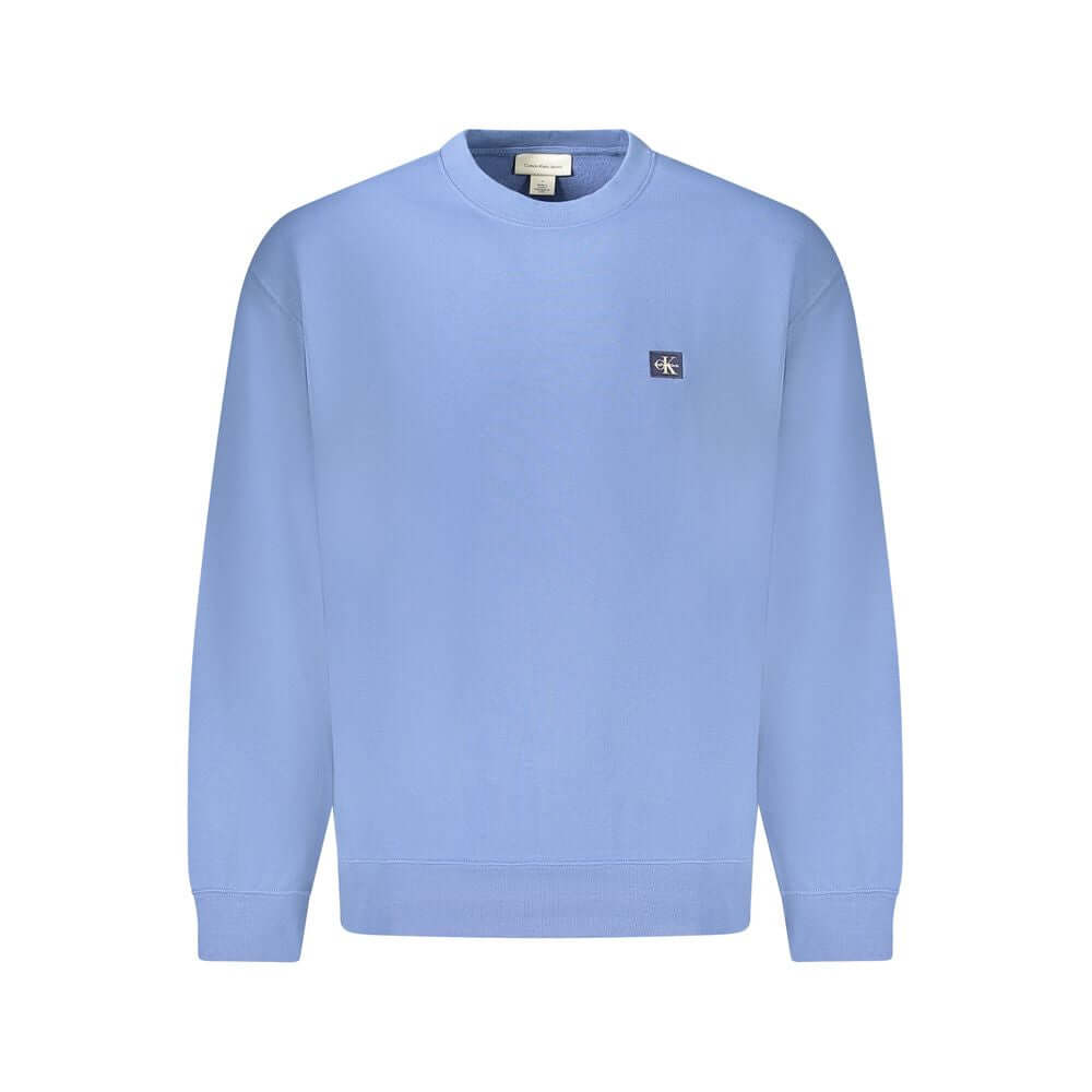 Calvin Klein Blue Cotton Men Sweater $221.00 Calvin Klein Luzworld